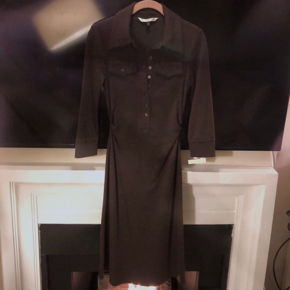 Diane Von Furstenberg Button Up Collar Dress | 2 - Picture 7 of 8